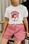 Load image into Gallery viewer, Red Plaid Ruffle Shorts