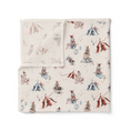 Load image into Gallery viewer, Circus Bunnies - Organic Muslin Swaddle