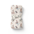 Load image into Gallery viewer, Circus Bunnies - Organic Muslin Swaddle