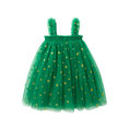 Load image into Gallery viewer, Classic Christmas Tulle Dress - Green Stars