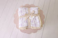 Load image into Gallery viewer, Muslin Blanket with Lace Trim - Lilac Bows
