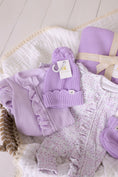 Load image into Gallery viewer, Scallop Edge Baby Knit Beanie | Lilac