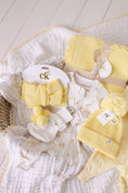 Load image into Gallery viewer, Knitted Booties | Yellow Poms