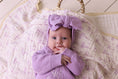 Load image into Gallery viewer, Oversized Knit Top Knot | Lilac