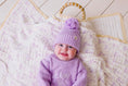 Load image into Gallery viewer, Scallop Edge Baby Knit Beanie | Lilac