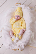 Load image into Gallery viewer, Knitted Booties | Yellow Poms