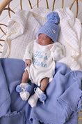 Load image into Gallery viewer, "He's Here" Chunky Knit Romper | Snow