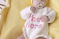 Load image into Gallery viewer, "She's Here" Floral Knit Romper | Snow