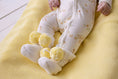 Load image into Gallery viewer, Knitted Booties | Yellow Poms
