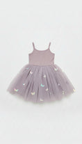 Load image into Gallery viewer, Ribbed Tulle Dress - Mauve Butterflies