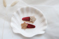 Load image into Gallery viewer, Red Velvet Star Clips - Set of 2