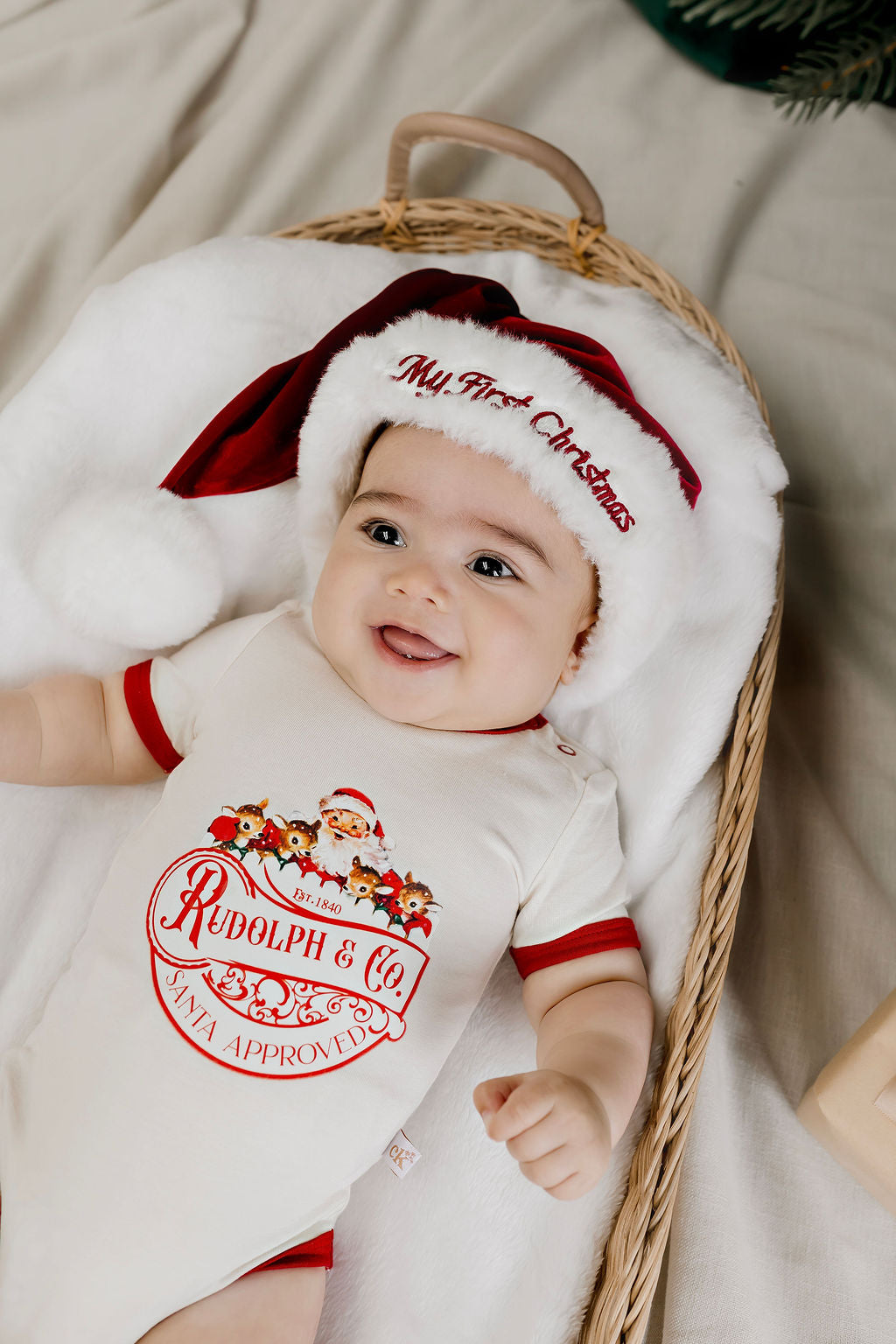 Luxe Embroidered Family Santa Hat