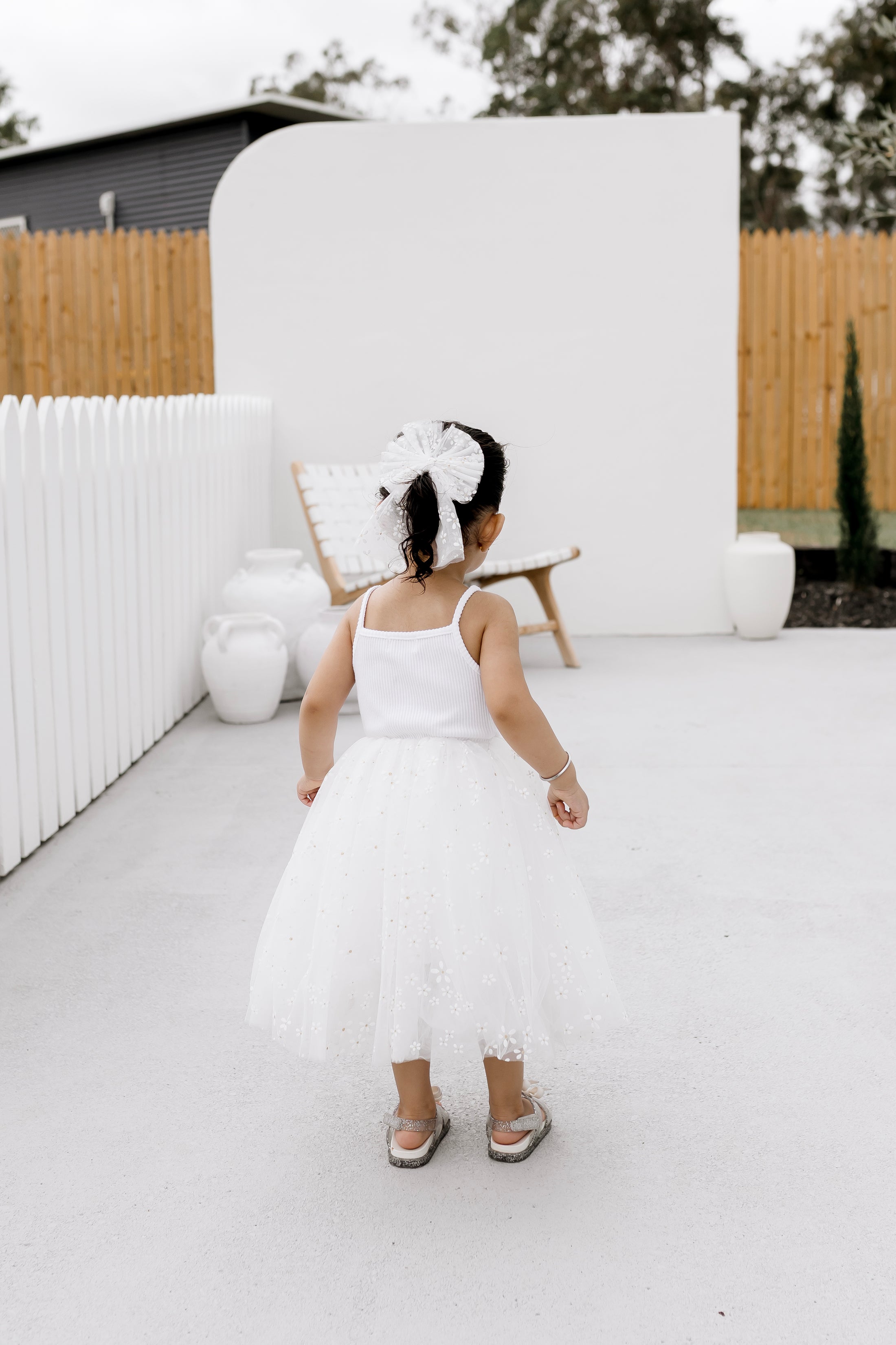 Ribbed Tulle Dress - Golden Daisies