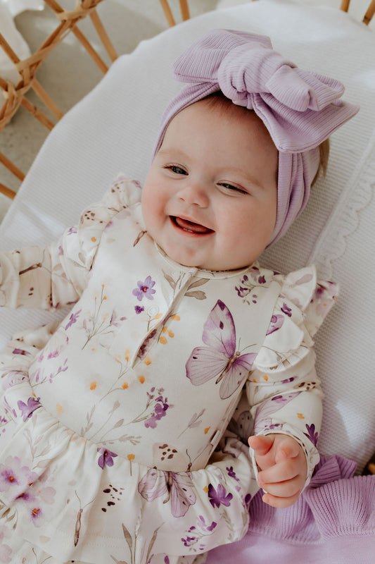 Lilac Butterflies - Bodysuit Dress