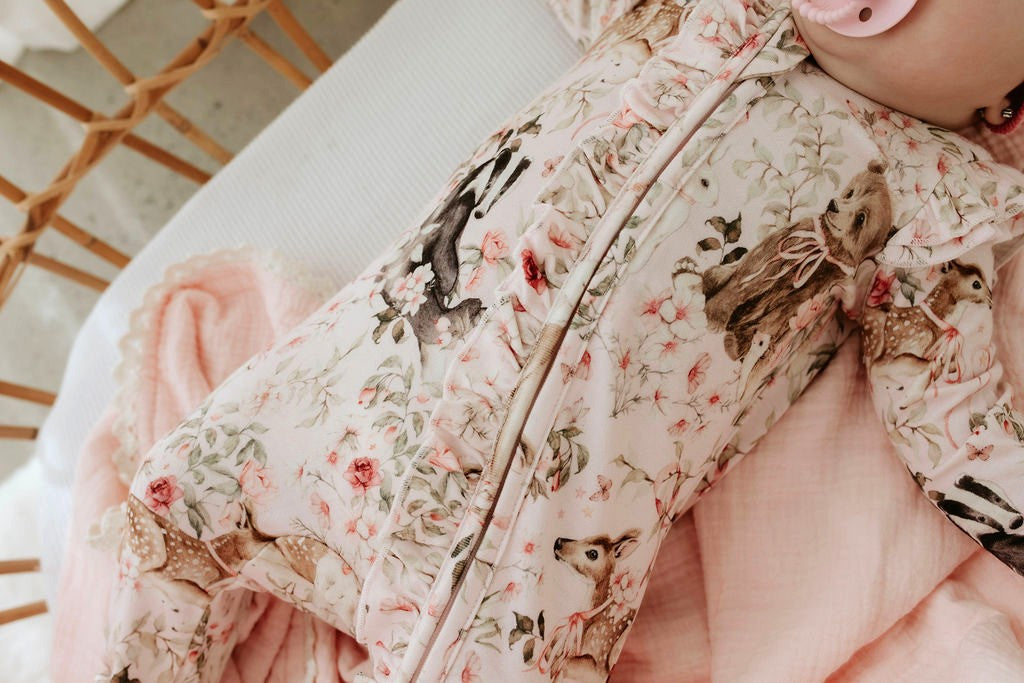 Baby Animals - Bamboo Zipsuit