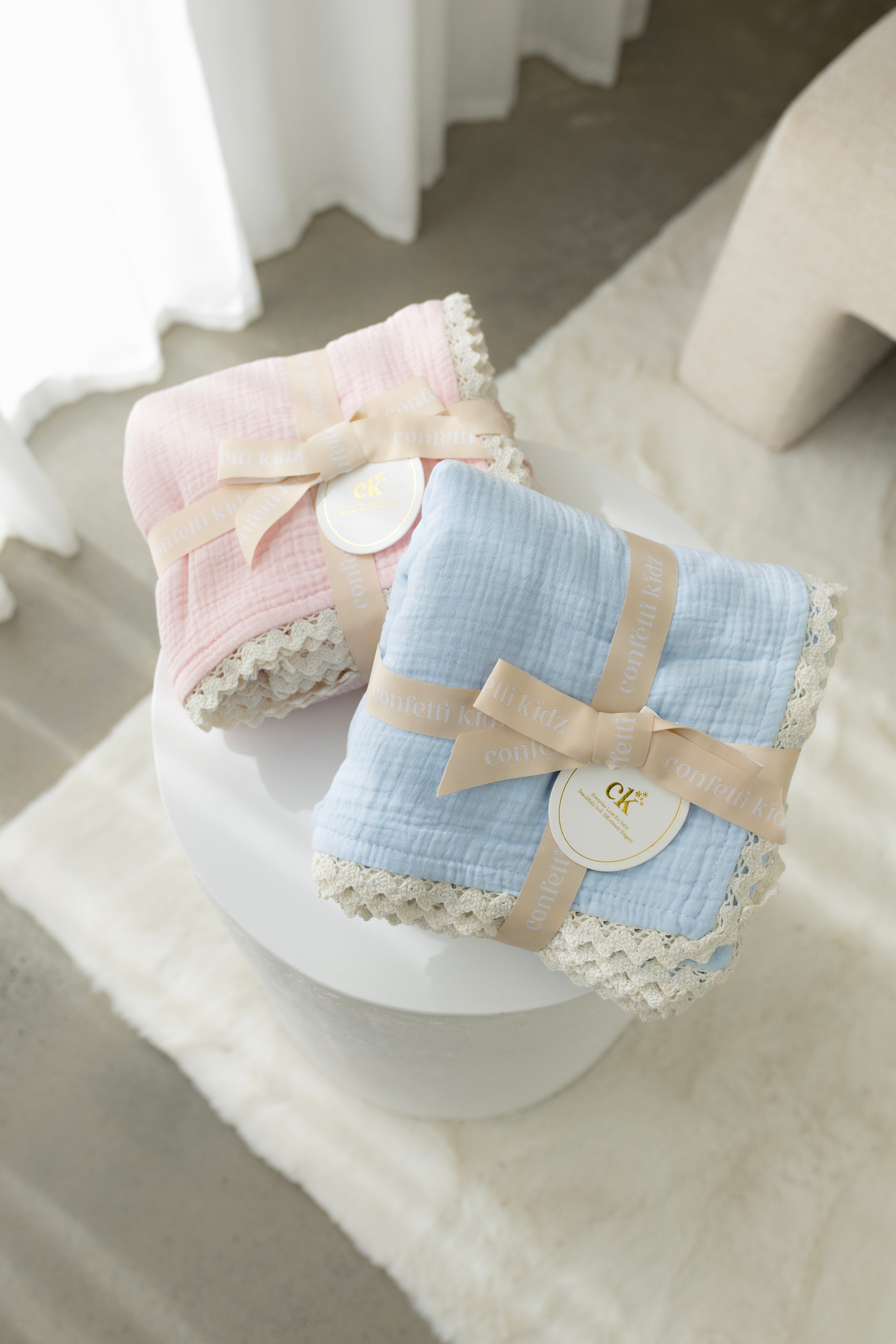 Classic Muslin Blanket | Soft Pink