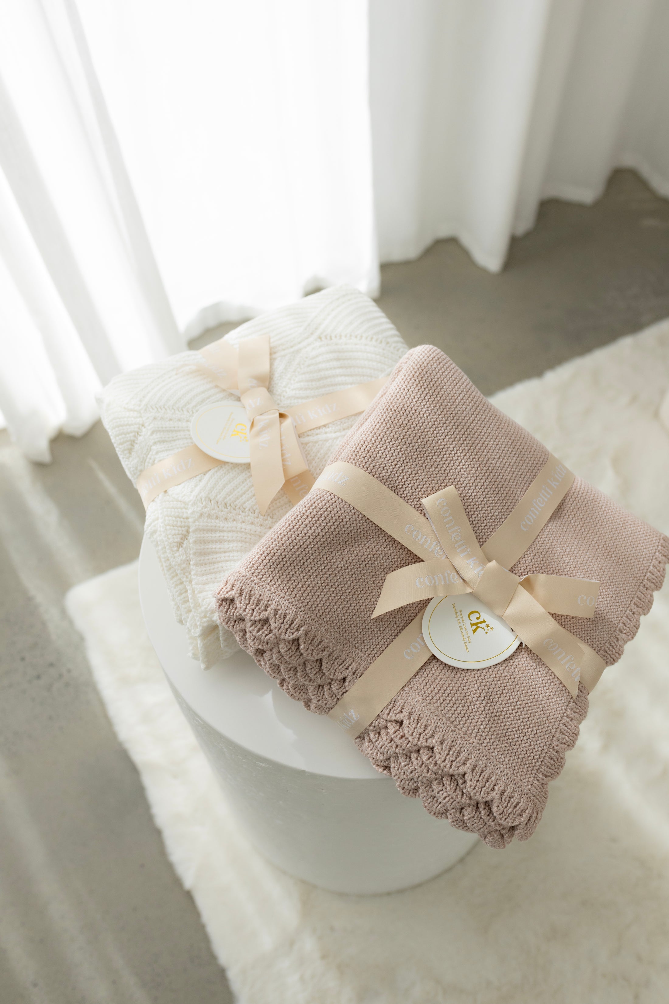 Heritage Knit Blanket | Biscotti