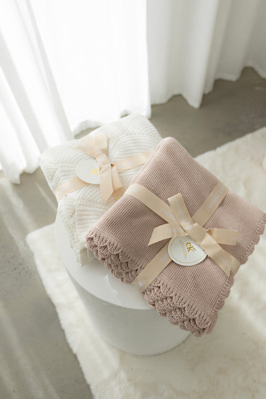 Heritage Knit Blanket | Biscotti