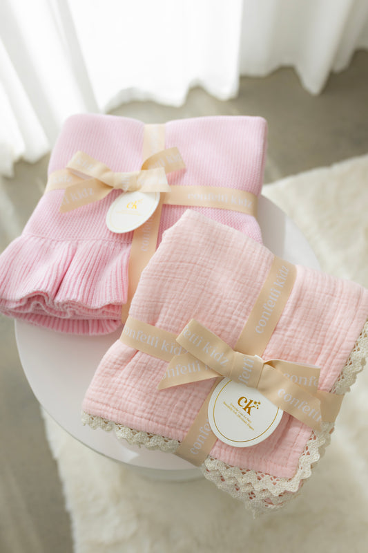 Classic Muslin Blanket | Soft Pink