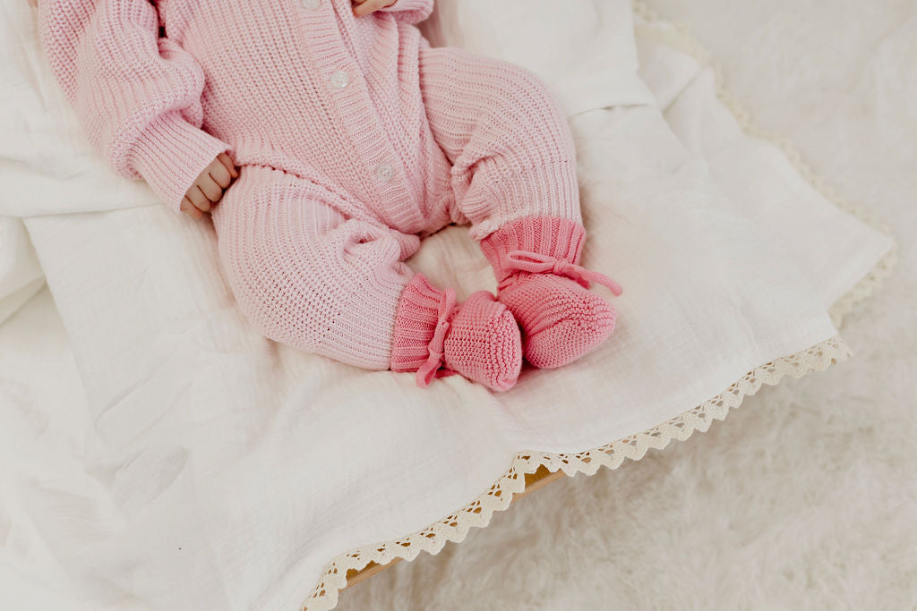 Baby Knit Booties | Rosewater