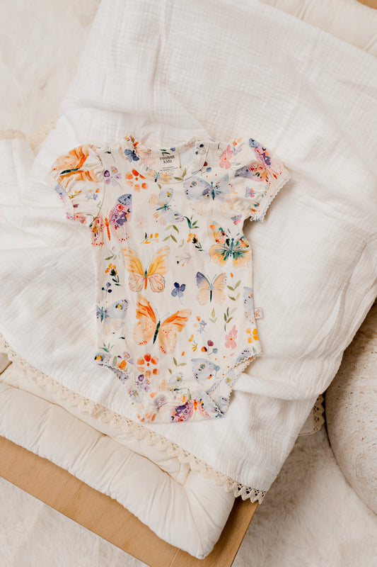 Butterfly Blooms - Bamboo Bodysuit