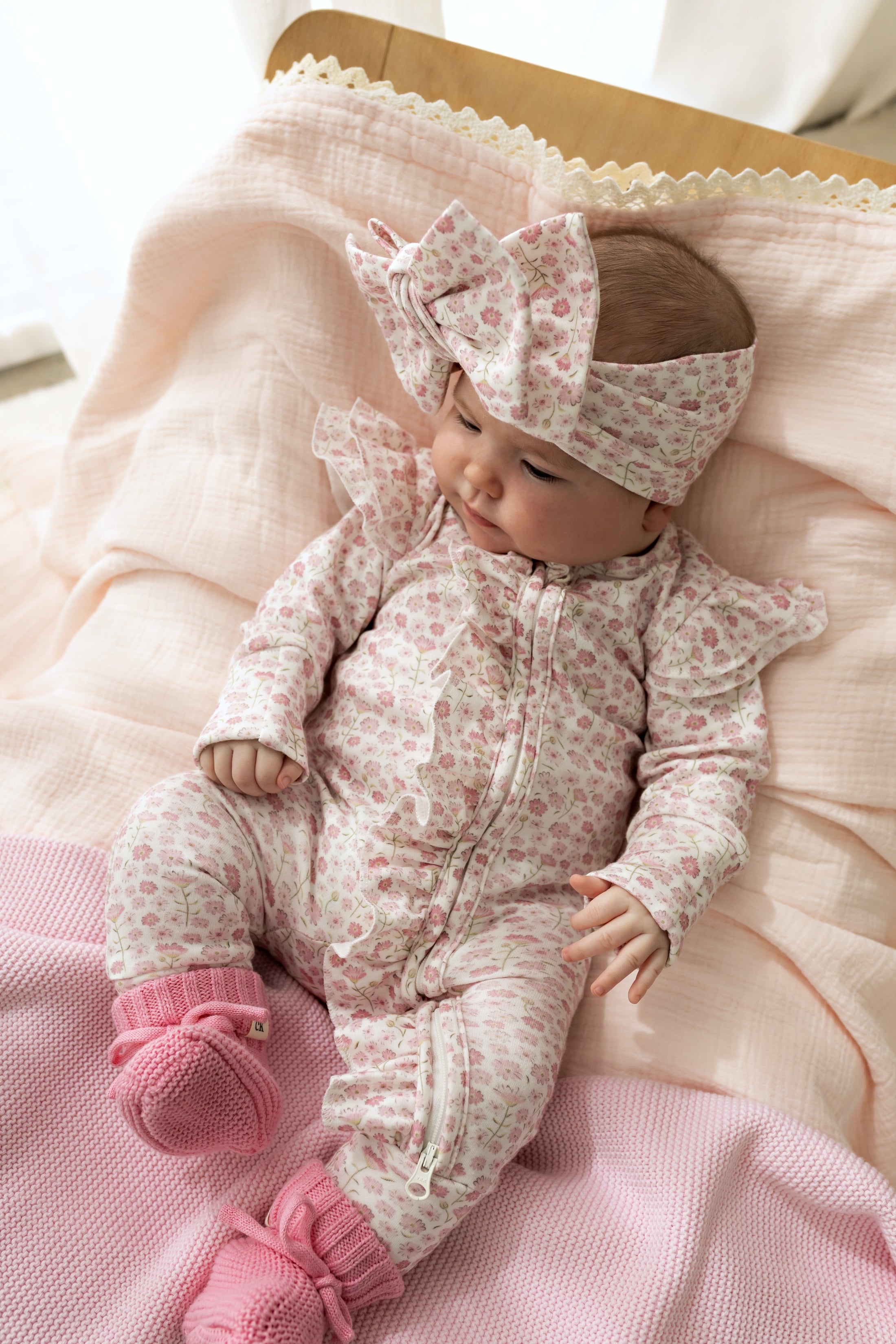 Oversized Top Knot | Seashell Bloom