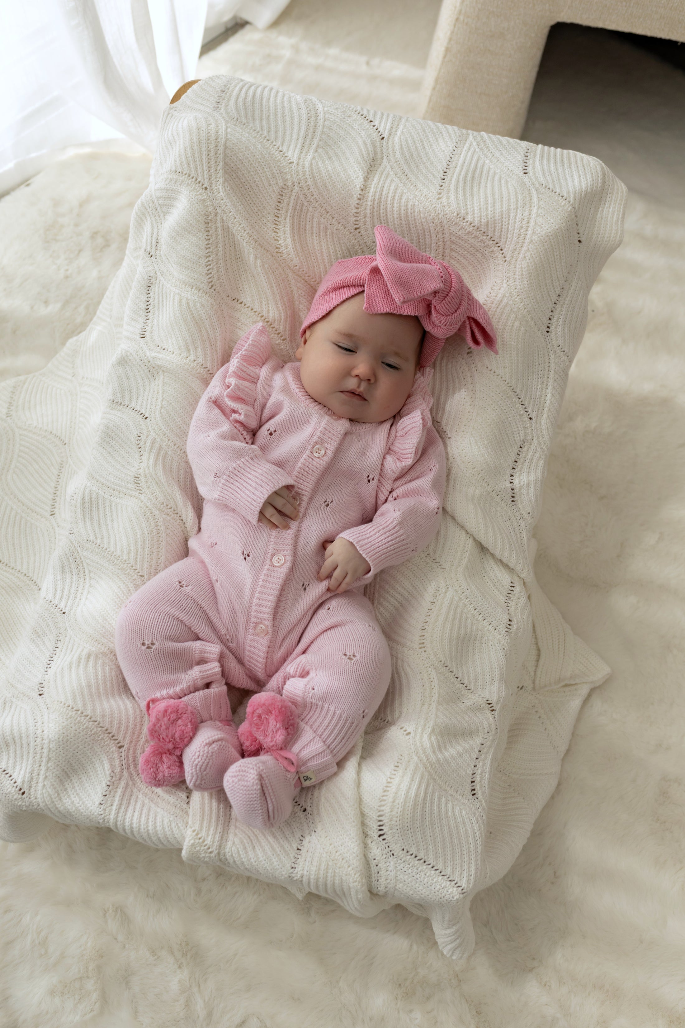 Pink Pointelle Keepsake Set