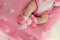 Load image into Gallery viewer, Frilly Knit Blanket | Strawberry Kisses
