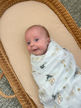 Load image into Gallery viewer, Whimsical whales - Organic Muslin Swaddle
