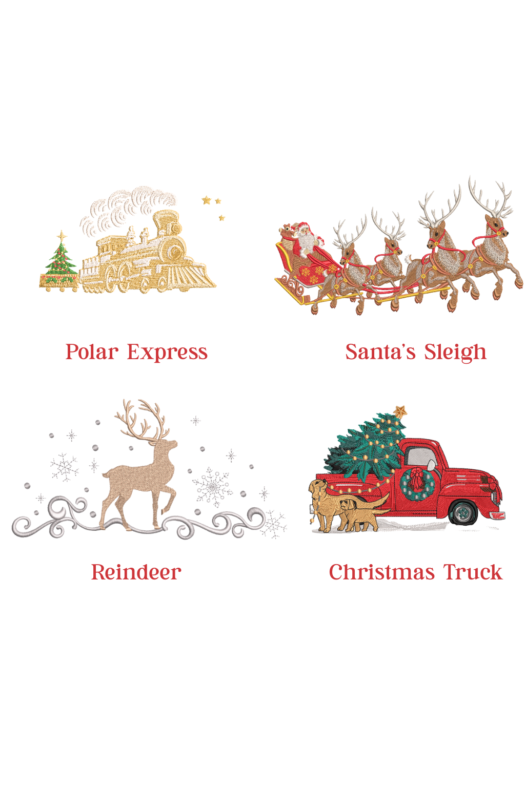 Deluxe Embroidered Santa Sack - Polar Express