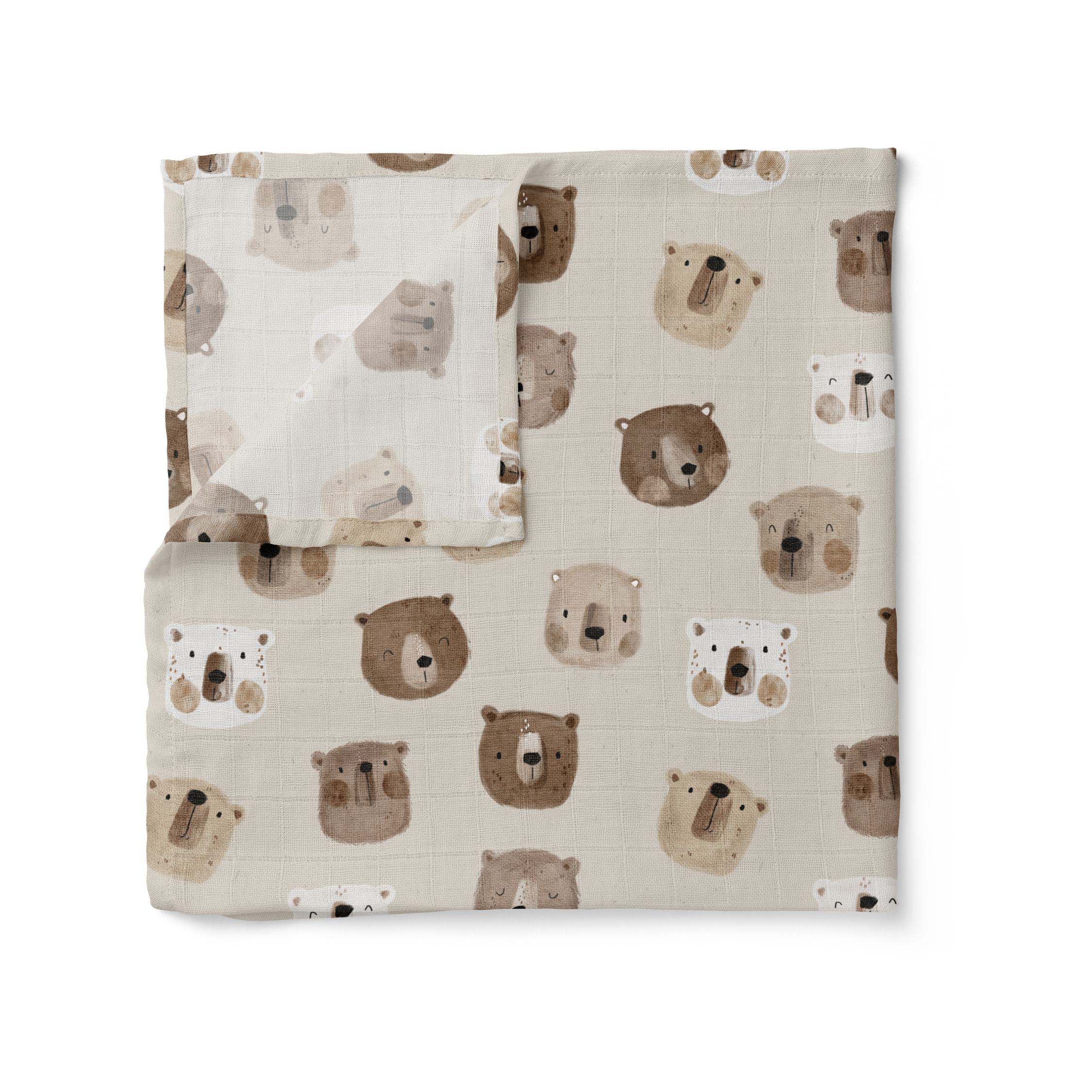 Beary Cute - Organic Muslin Swaddle