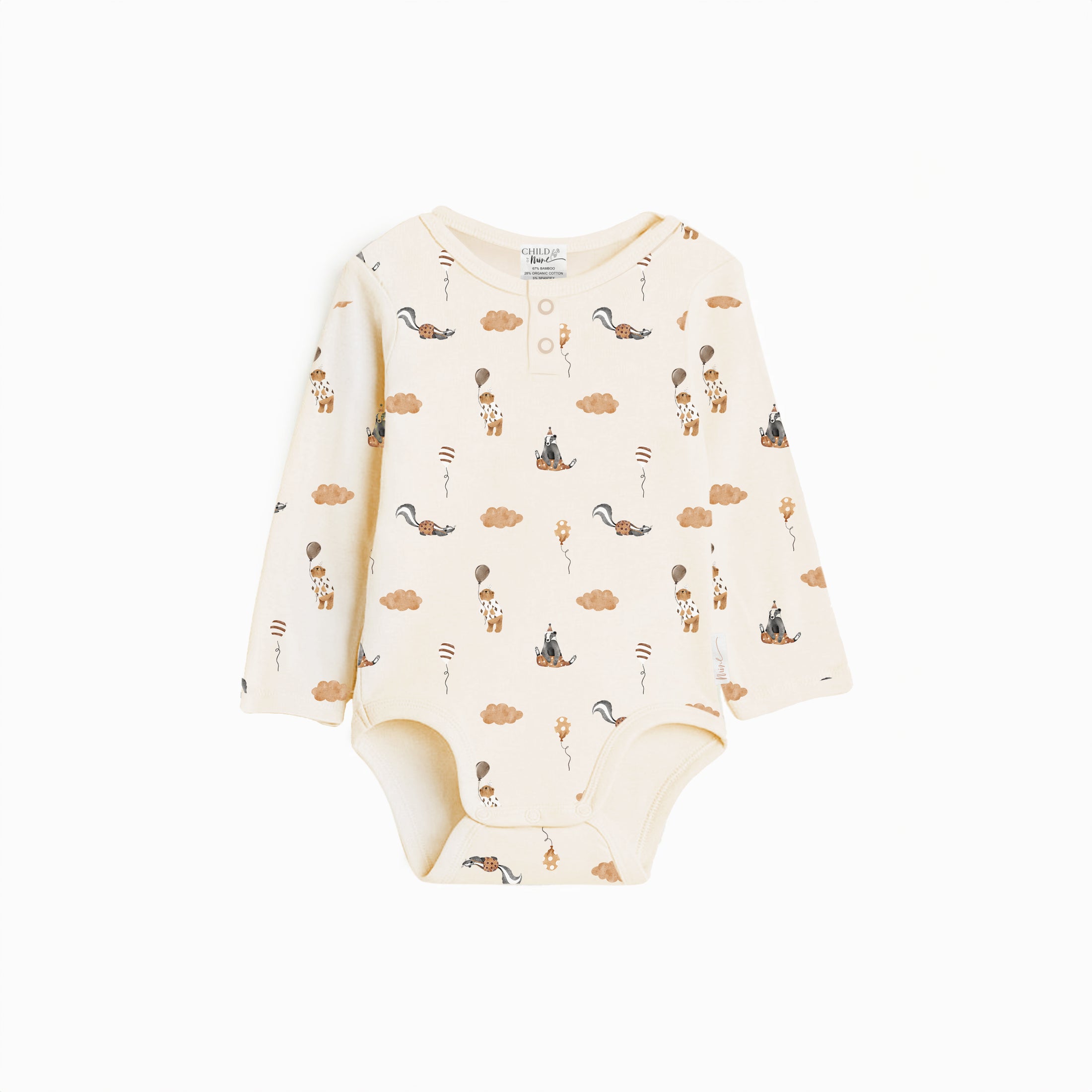 Henley Bodysuit - Cloud Parties