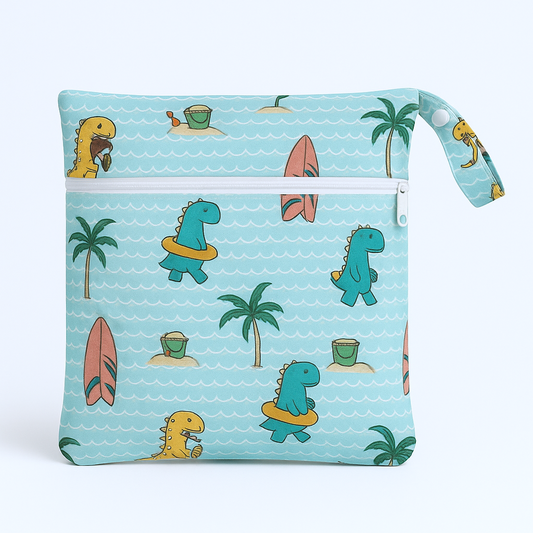 Matching Wet Bag - Beach Dinos