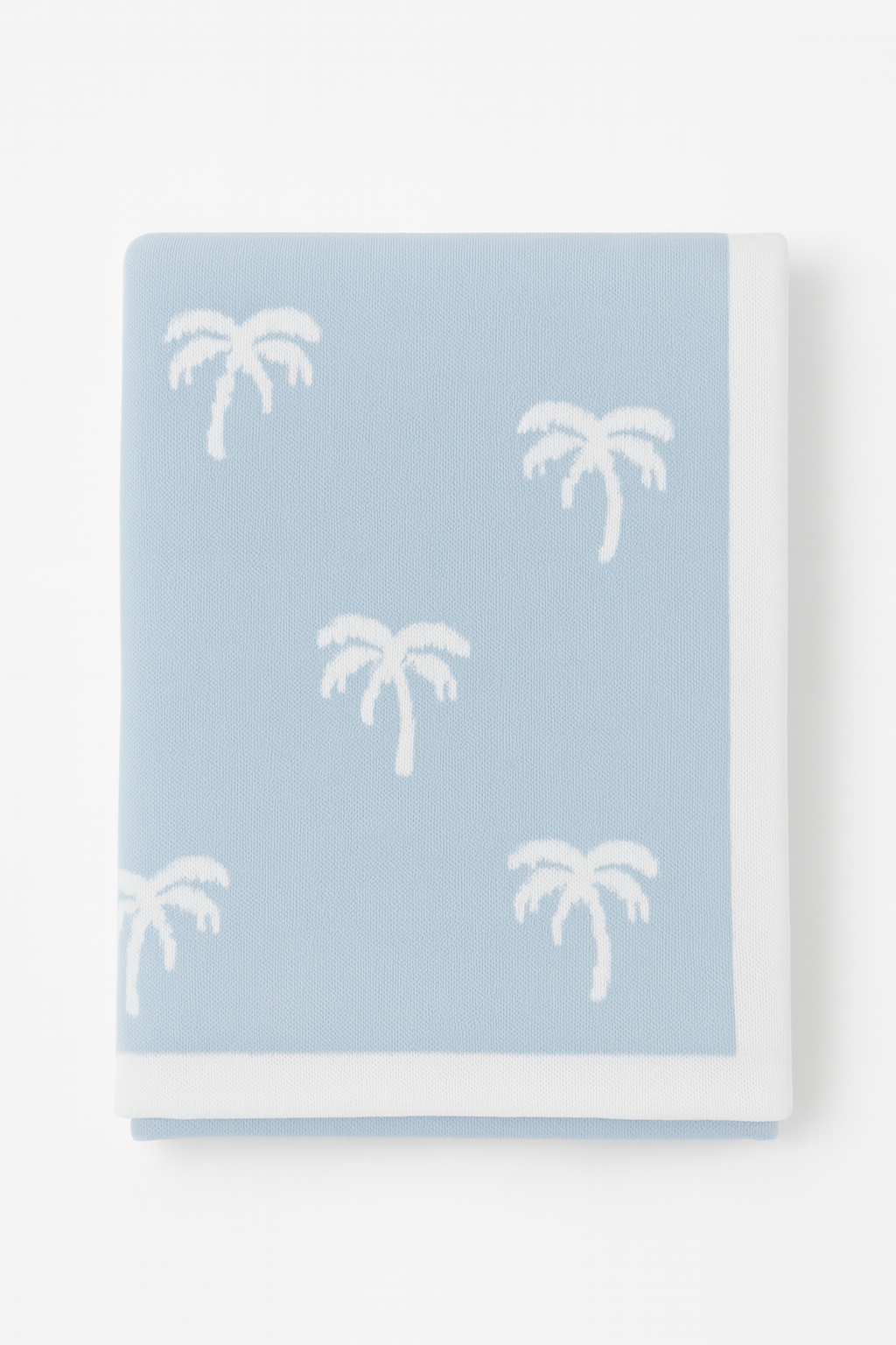 Reversible Knit Blanket | Ocean Palms