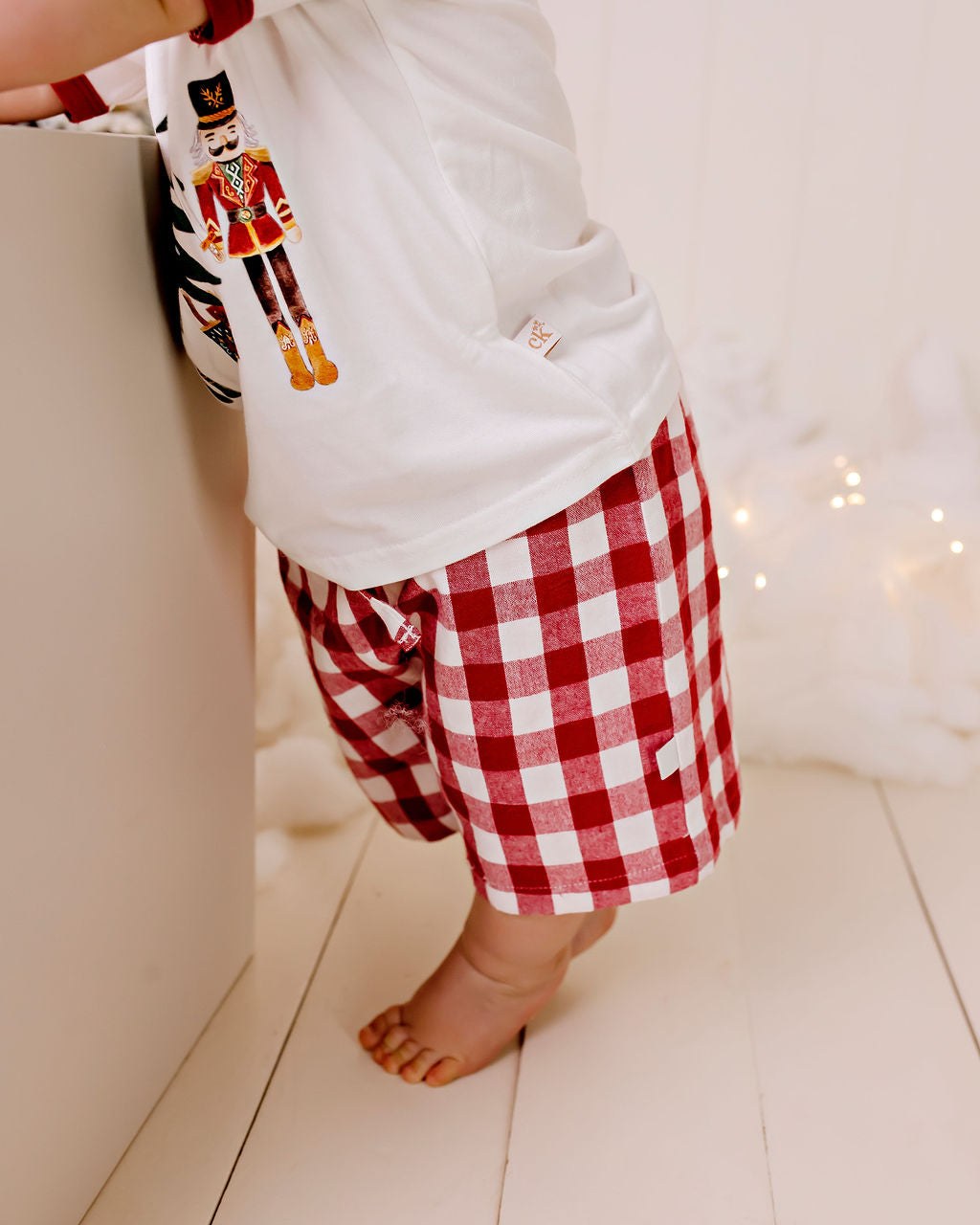 Red Gingham Pocket Shorts