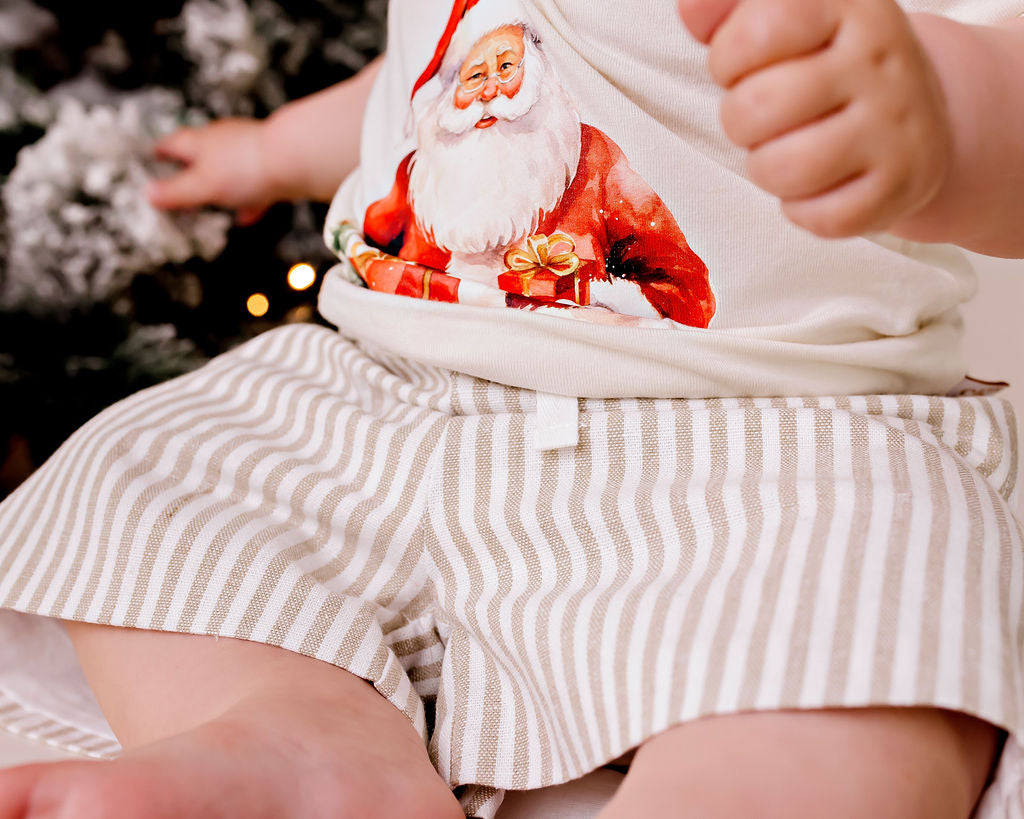 Oak Stripe Linen Shorts