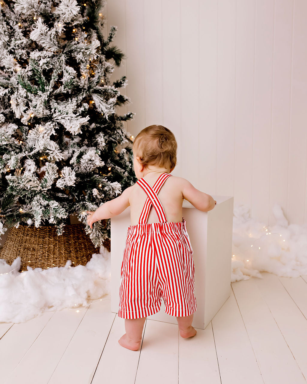 Striped Overalls - Candycane