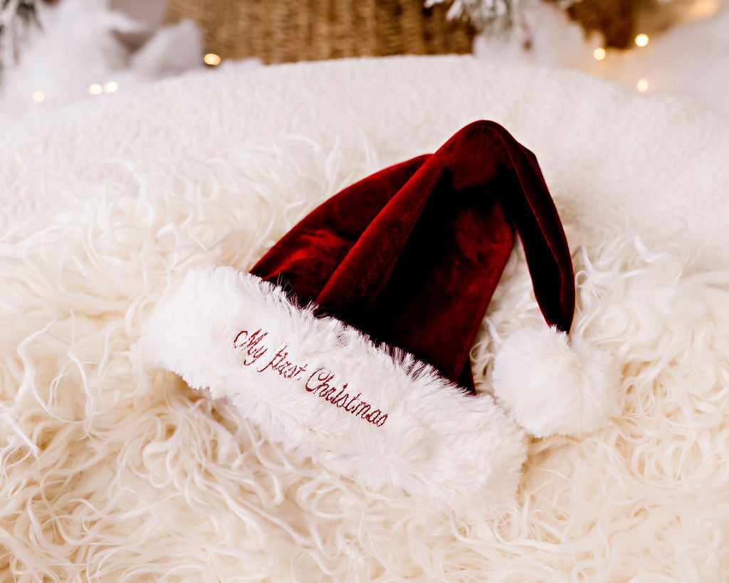 "My First Christmas" Santa Hats