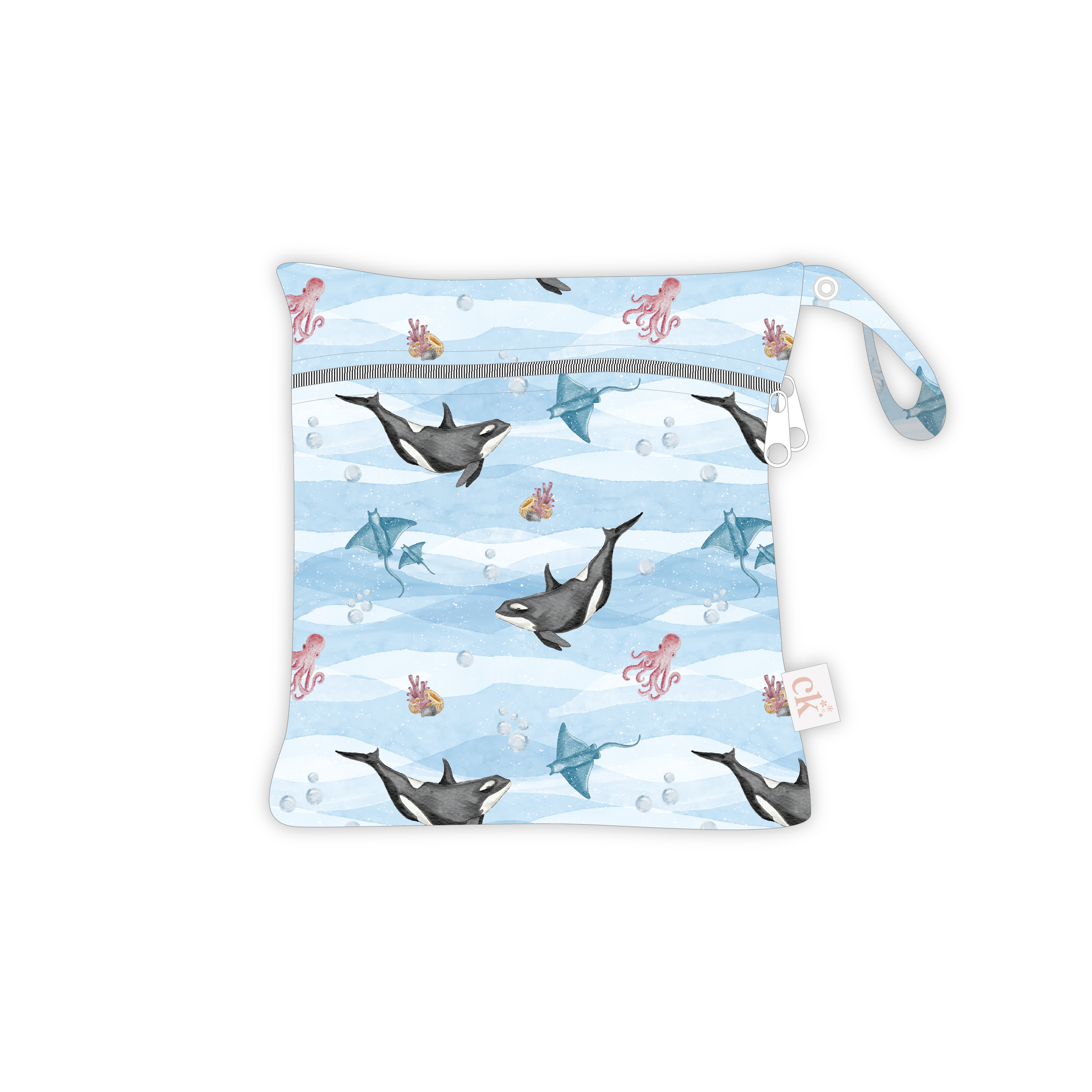 Double Pocket Wet Bag - Ocean Safari