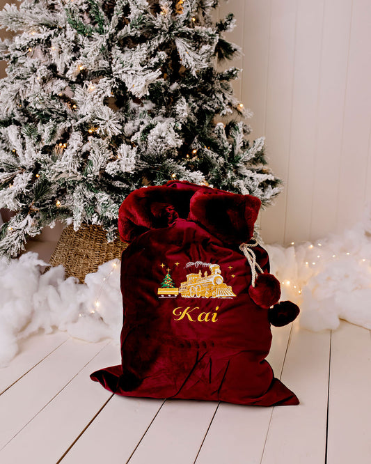Deluxe Embroidered Santa Sacks - CHECK NAMES ALREADY EMBROIDERED
