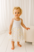 Load image into Gallery viewer, Ribbed Tulle Dress - Summer Daisies
