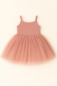 Load image into Gallery viewer, Ribbed Tulle Dress - Dusty Pink
