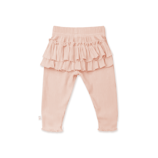 Frilly Slouch Pants - Rose