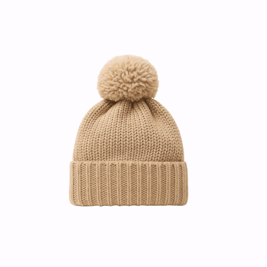 Baby Knit Beanie | Fawn Speckle