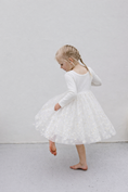 Load image into Gallery viewer, Golden Daisies - Long Sleeve Tulle Dress
