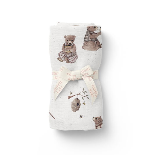 Organic Baby Wrap - Honey bears