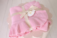 Load image into Gallery viewer, Frilly Knit Blanket | Cotton Candy

