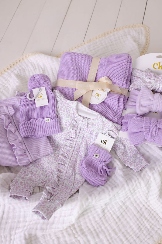 Lilac Waffle Zipsuit