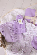 Scallop Edge Baby Knit Beanie | Lilac