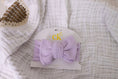 Load image into Gallery viewer, Oversized Knit Top Knot | Lilac Waffle
